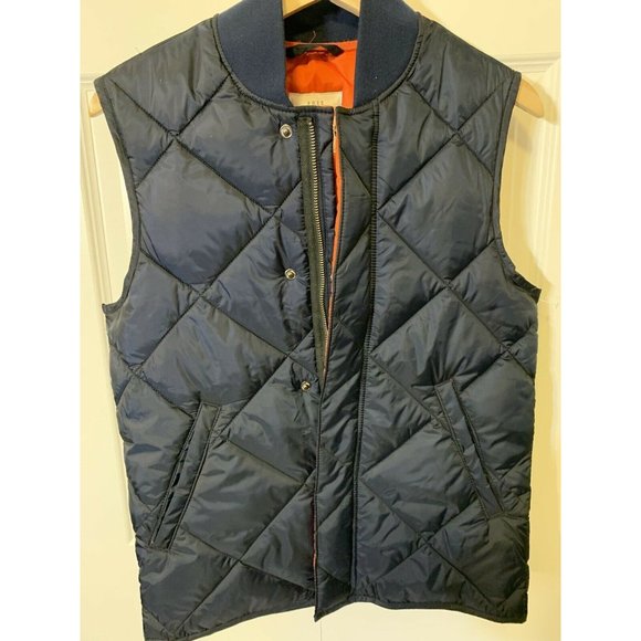 Free Assembly Womens XS Everyday Diamond‎ Quilted Vest Blue Orange New With Out - Picture 3 of 6